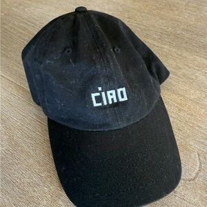 Clare V Ciao Black Baseball Cap
